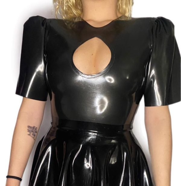 Puffed Sleeves & Open Bust Top