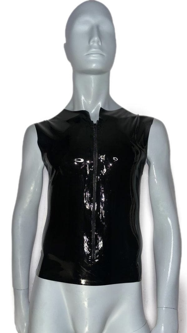 Sleeveless Zipper T-shirt - Image 2