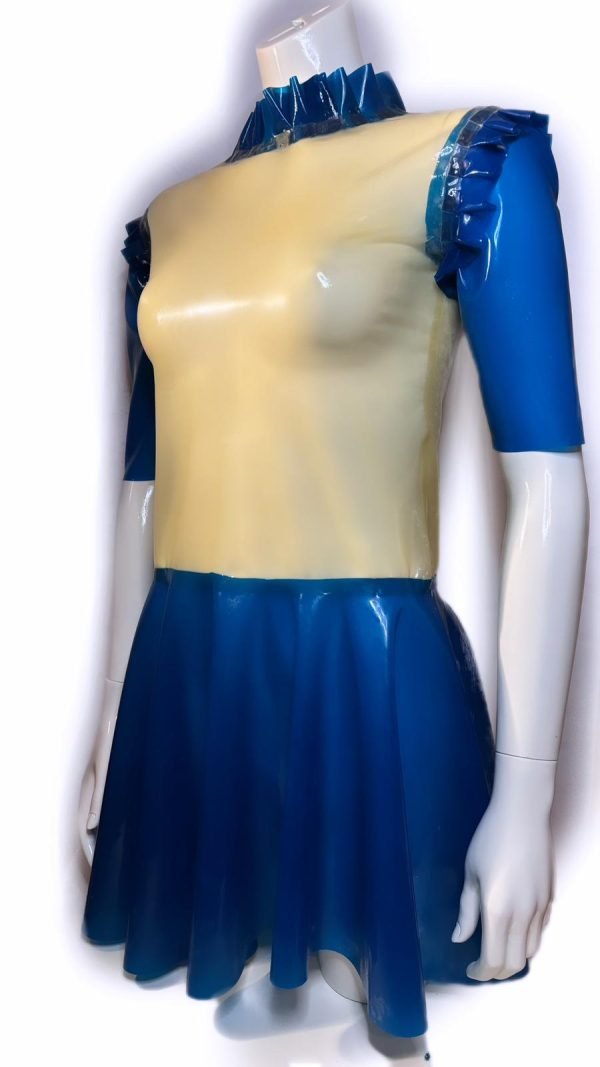 Pleated Long Sleeves And Neckline Flying Dress - Image 2