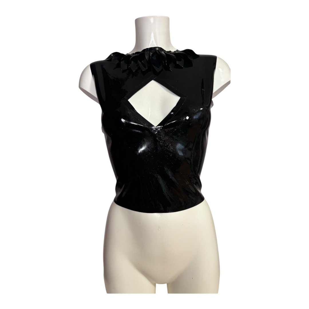 Petal Collar Keyhole Top - Image 2