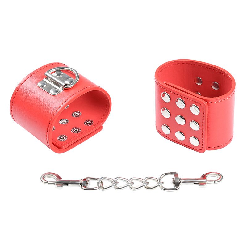OHMAMA FETISH - RED HANDCUFFS WITH SNAP CLOSURE - Image 2