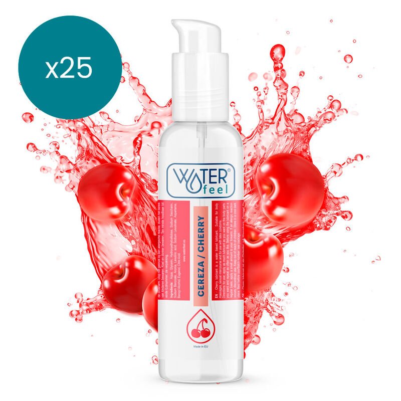 WATERFEEL - CHERRY LUBRICANT 175 ML PACK 25 UNITS