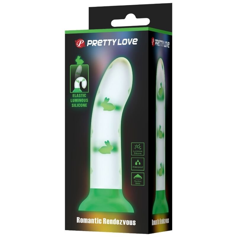 PRETTY LOVE - MAGICAL NIGHTFALL DILDO WITHOUT VIBRATION LUMINOUS GREEN - Image 4