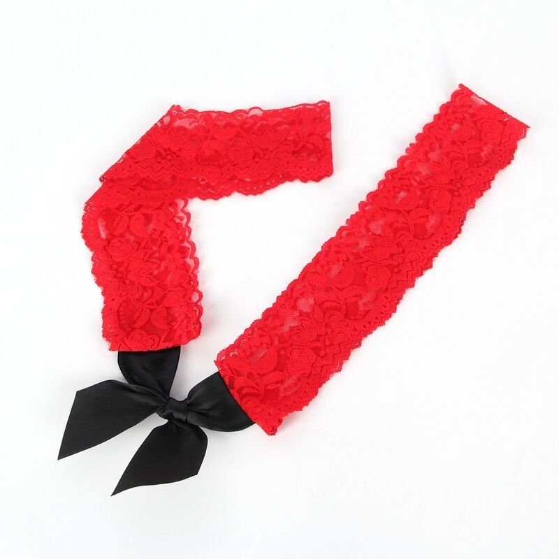 SUBBLIME - 952068 SHORT FISHNET DRESS WITH BLACK AND RED STITCHING ONE SIZE - Image 4