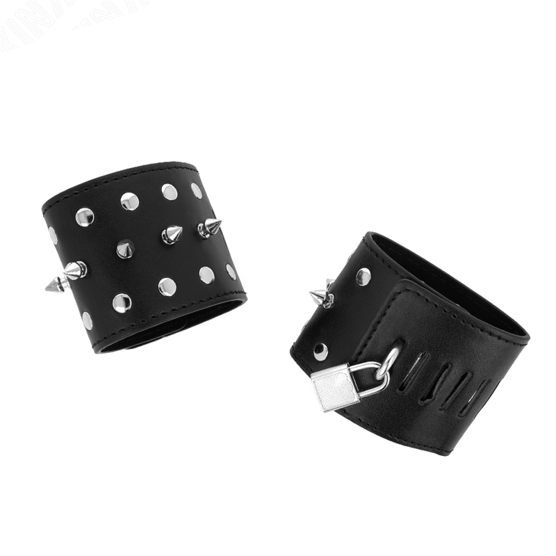 KINK - PUNK WRIST RESTRAINTS WITH SPIKES 25 X 6 CM - Image 2