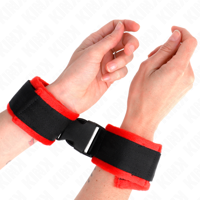 KINK - NYLON BIND HOOKLOOP WRIST RESTRAINTS BLACK MODEL 1 AJDUSTABLE 25-35 CM X 6 CM - Image 4