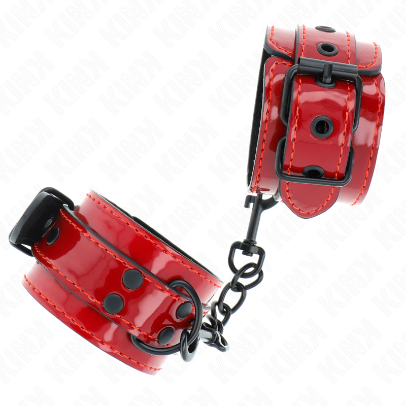 KINK - DARK RED WRIST CUFFS 23 X 5 CM - Image 2