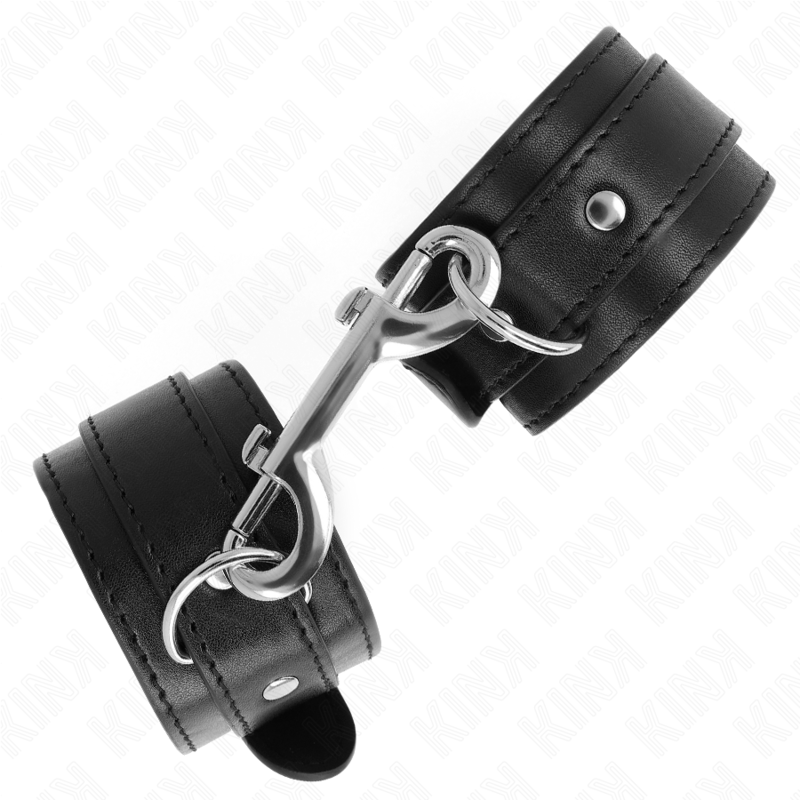 KINK - WRIST RESTRAINTS-SINGLE RIVET ROW BLACK ADJUSTABLE 17-28 CM X 5 CM - Image 2