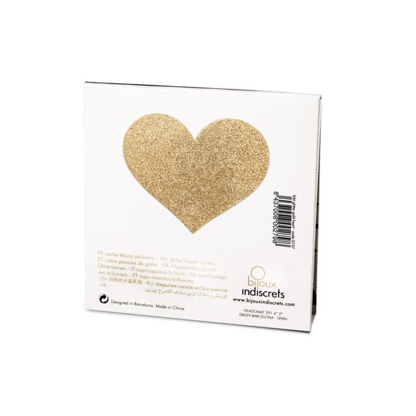 BIJOUX - INDISCRETS FLASH GOLDEN HEART NIPPLE COVERS - Image 3