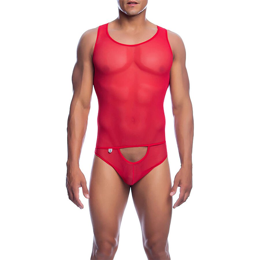MOB - BODYSHEER TRANSPARTE ROJO TALLA S/M