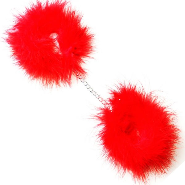 SECRETPLAY - RED MARABOU HANDCUFFS - Image 3