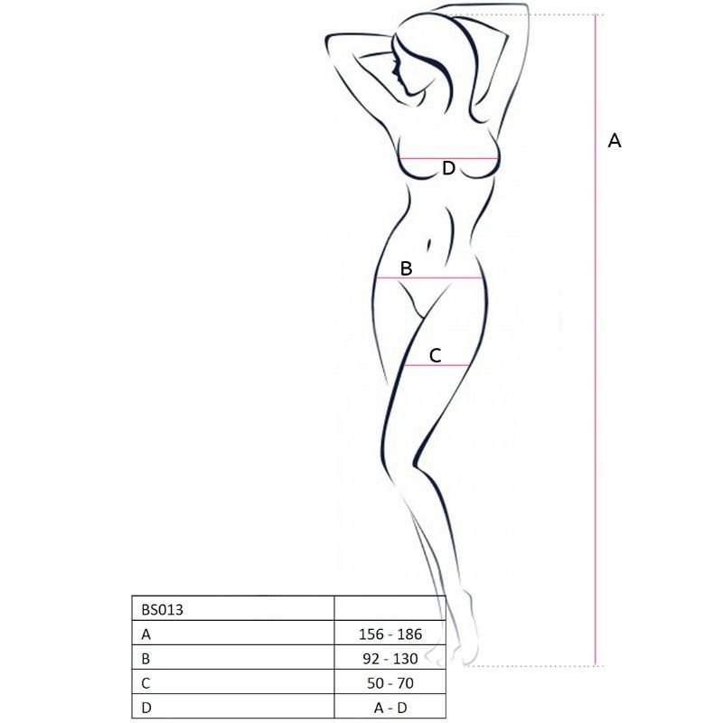 PASSION - WOMAN BS013 WHITE BODYSTOCKING ONE SIZE - Image 2