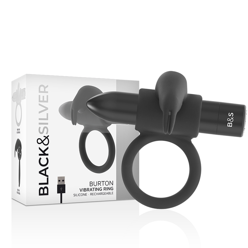 BLACKSILVER - BURTON RING 10 VIBRATION MODES BLACK