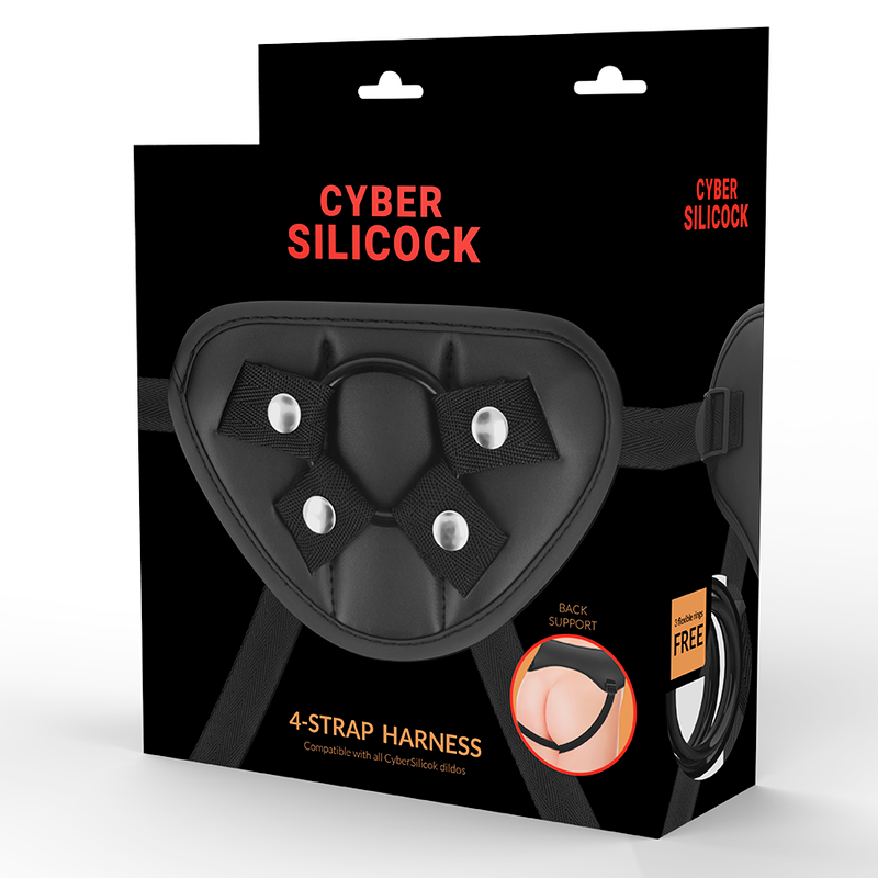 CYBER SILICOCK - STRAP-ON HARNESS WITH 3 RINGS FREE - Image 5